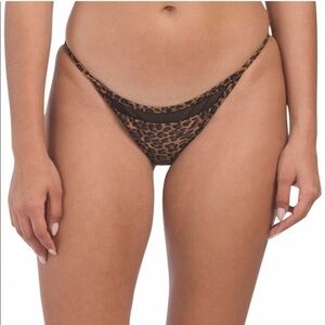 NWT Kendall & Kylie Triangle Mesh Bottom Leopard Animal Print Size L